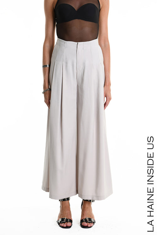 LH W5281 TROUSER Wide Fluid Viscose Beige