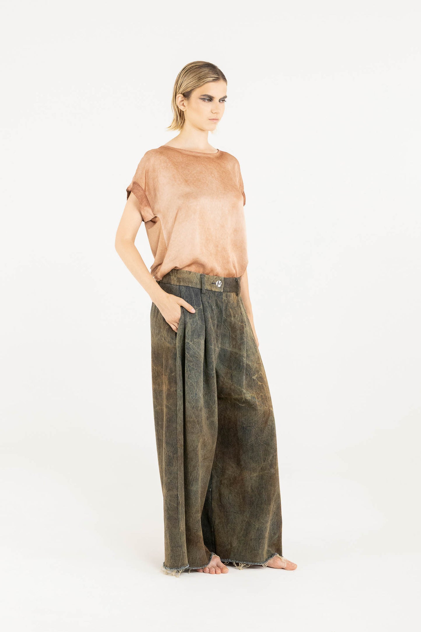 Sanctamuerte S339 Pantalone palazzo