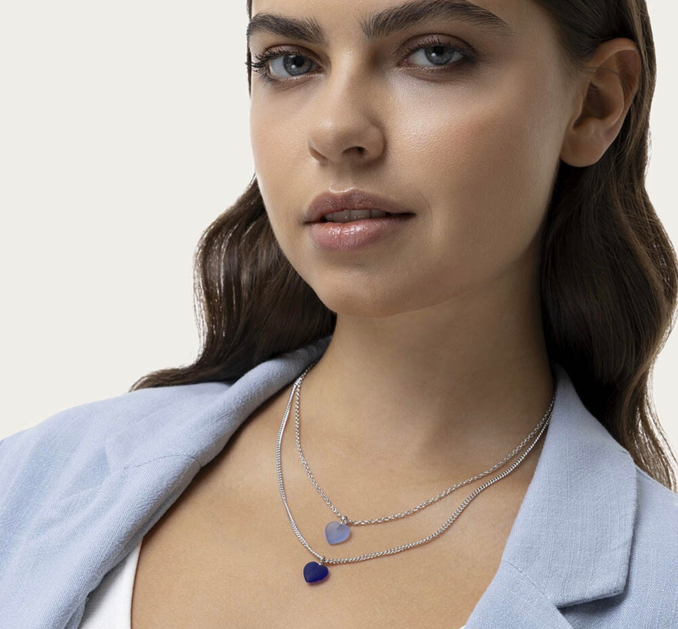 Vestopazzo GLR1008 collana due catene cuori
