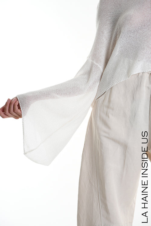 LH W5371 SWEATER Crop Thickness 7 White