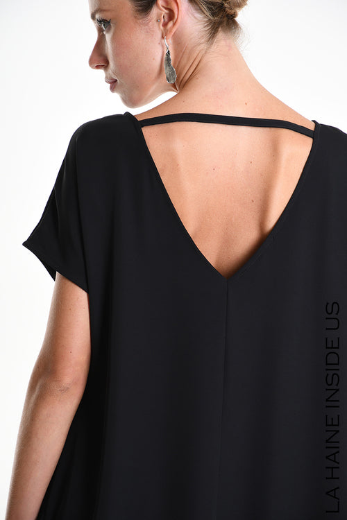 LH W5321 DRESS Oversize Technic Fluid Black