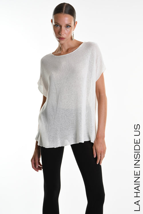 LH W5373 SWEATER Over Sleeveless Thickness 7 White