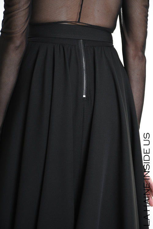 LH W5155 SKIRT Asymmetric Tecno Stretch Black