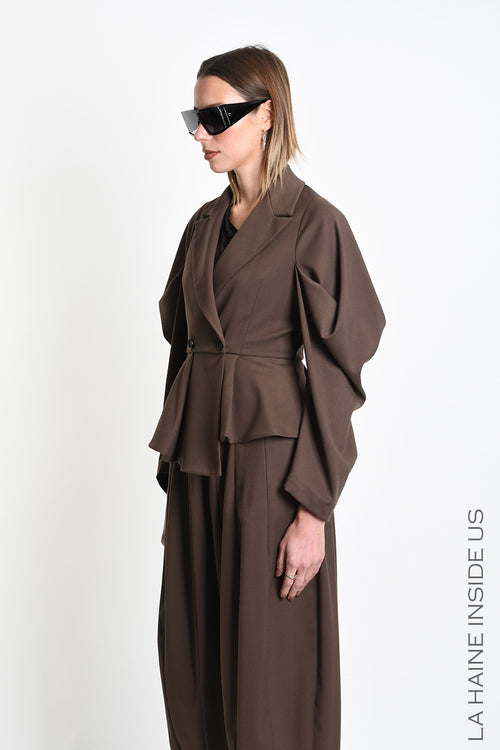 LH  W5459 JACKET Regular Flowing Brown