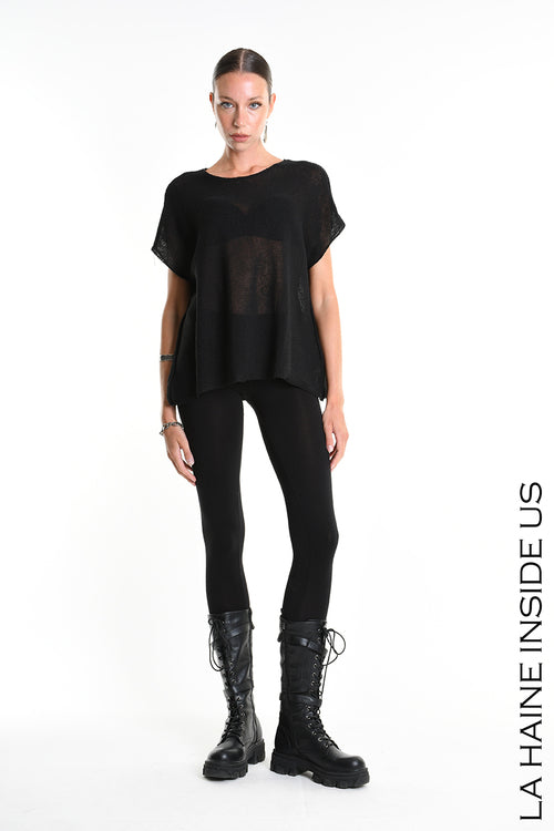 LH  W5373 SWEATER Over Sleeveless Thickness 7 Black