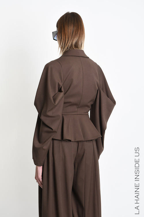 LH  W5459 JACKET Regular Flowing Brown