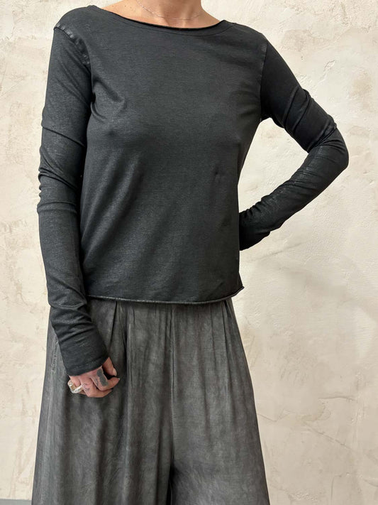 Sanctamuerte S237 T-shirt manica lunga colore LAMINATED BLACK