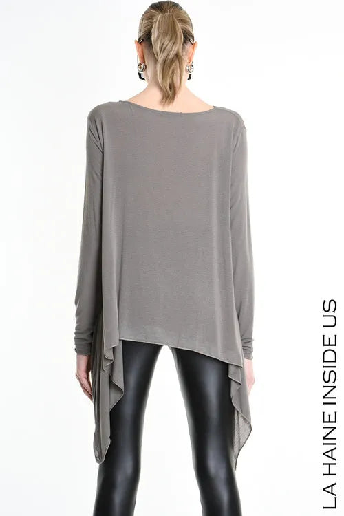 Lh W5206 MAGLIA Regular Asimmetrica in Modal Cashmere (diversi colori)