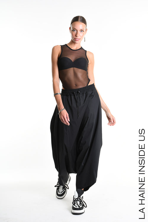 LH W5307 TROUSER Over Cotton Popeline Stretch UNISEX D Black