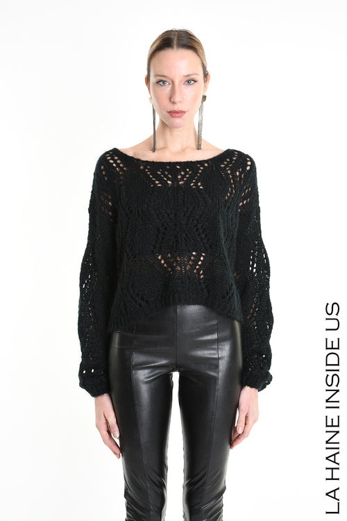 Lh W5130 MAGLIA Over Asimmetrica in Mohair Finezza 3 (diversi colori)