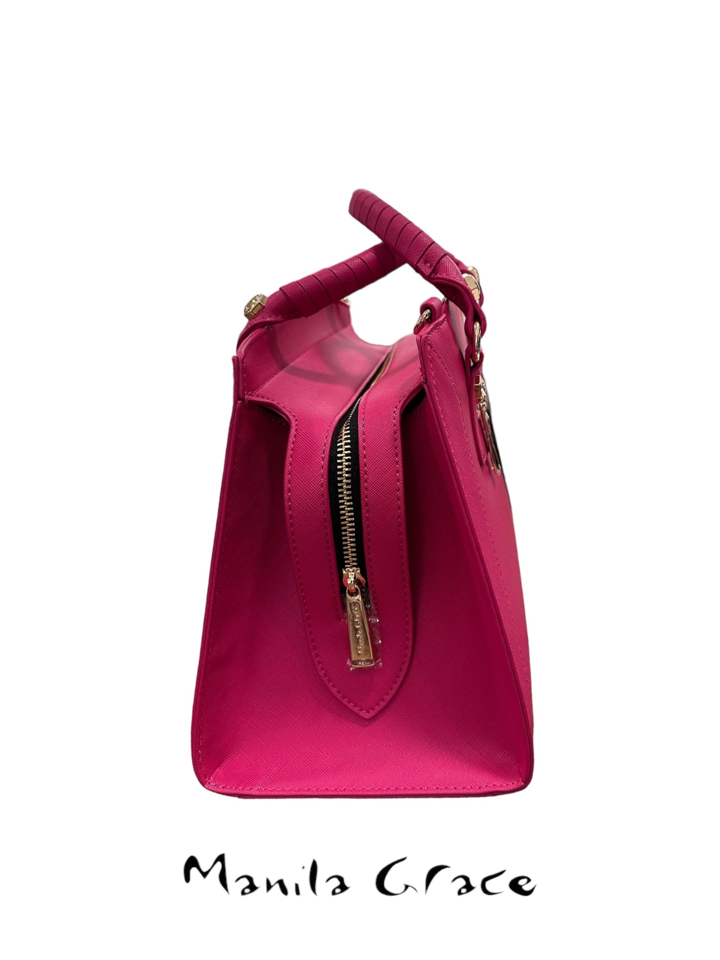 Manila Grace medium shopping bag in fuchsia color