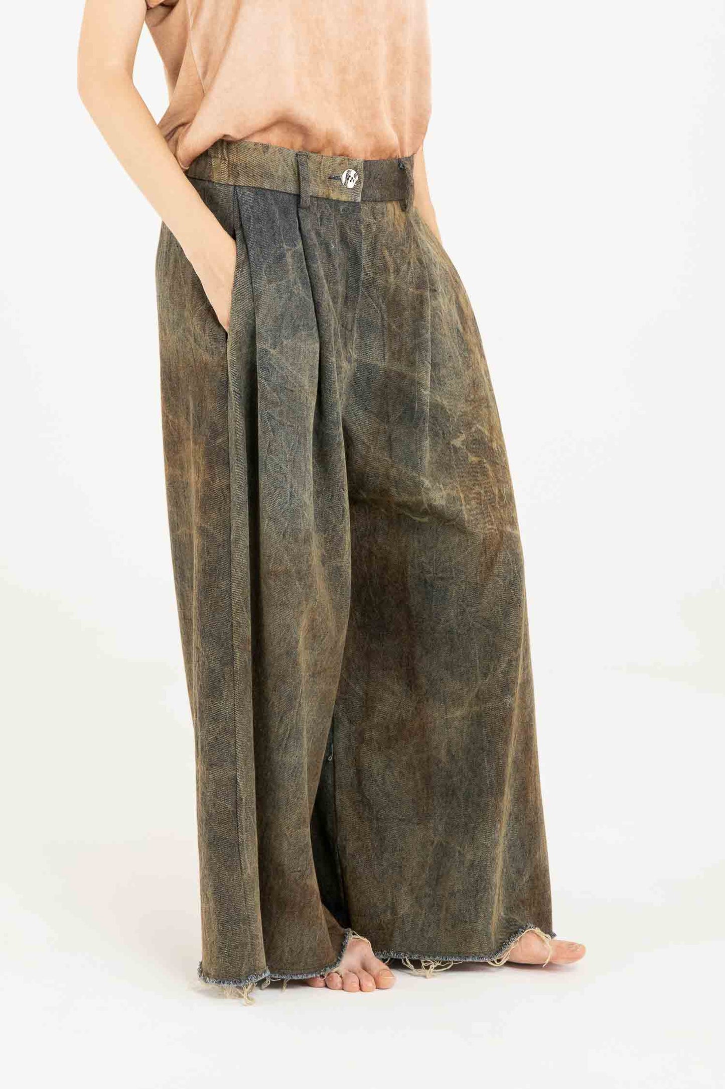 Sanctamuerte S339 Pantalone palazzo
