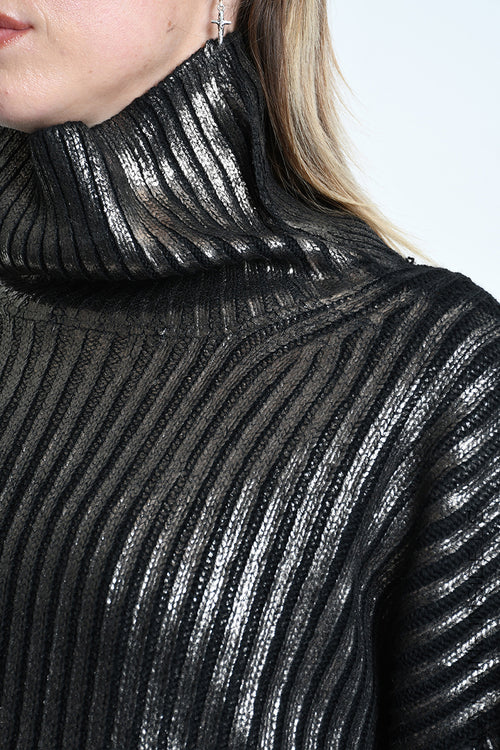 LH W5424 SWEATER Crop Knitted Thickness 5 Coated Treatment Bronze