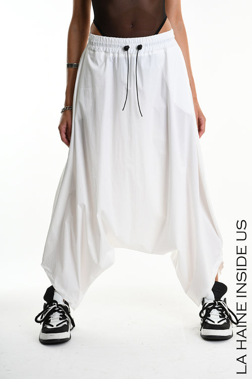 LH  W5307 TROUSER Over Cotton Popeline Stretch UNISEX D White