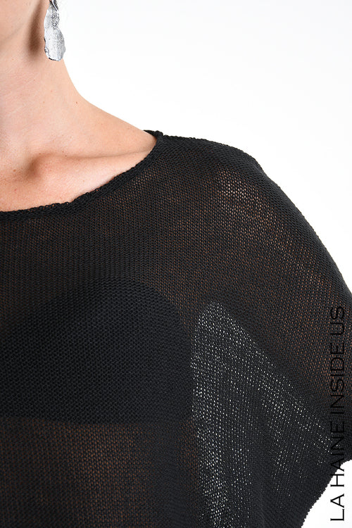 LH W5371 SWEATER Crop Thickness 7 Black