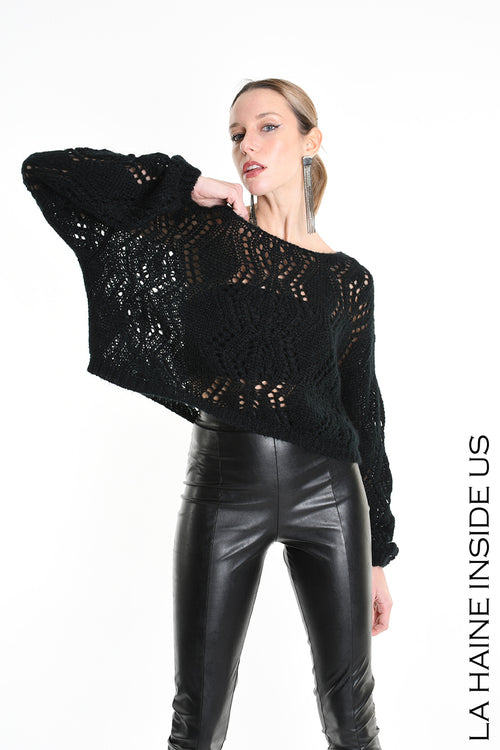 Lh W5130 MAGLIA Over Asimmetrica in Mohair Finezza 3 (diversi colori)