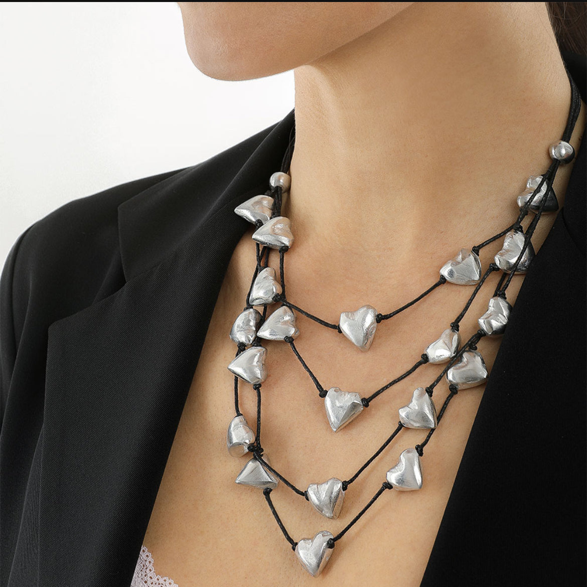 Vestopazzo multi hearts necklace AL02507 