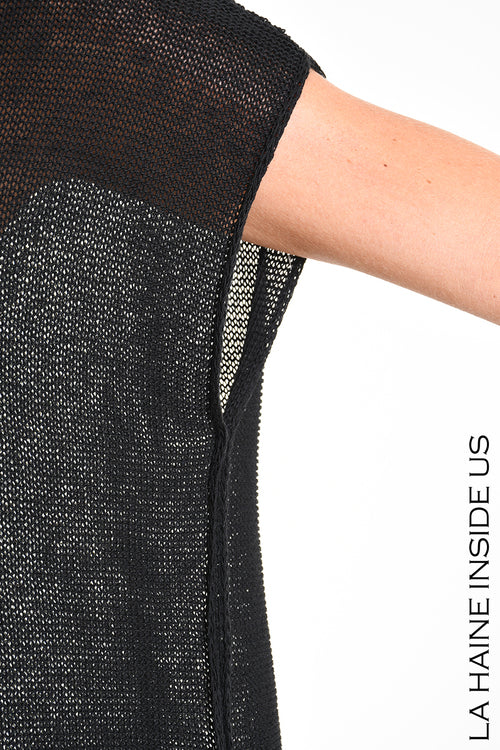 LH  W5373 SWEATER Over Sleeveless Thickness 7 Black