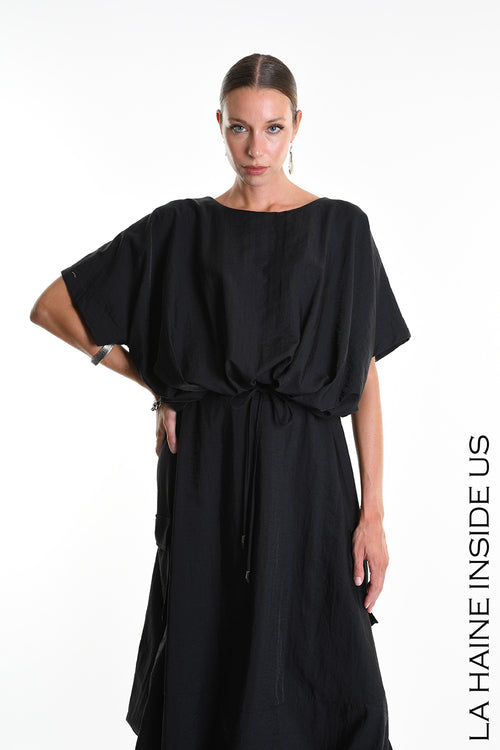 LH W5306 T-SHIRT Crop Nylon Black