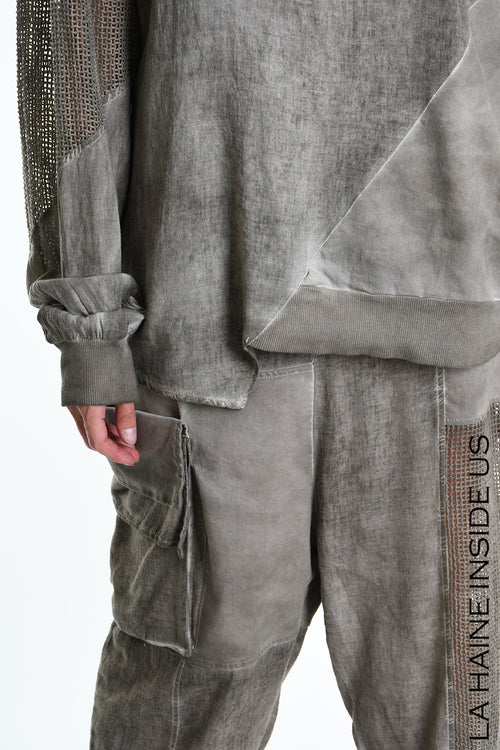 LH M1271 SWEATSHIRT Over Blend Linen Dyed Cold Inserts UNISEX D Mud