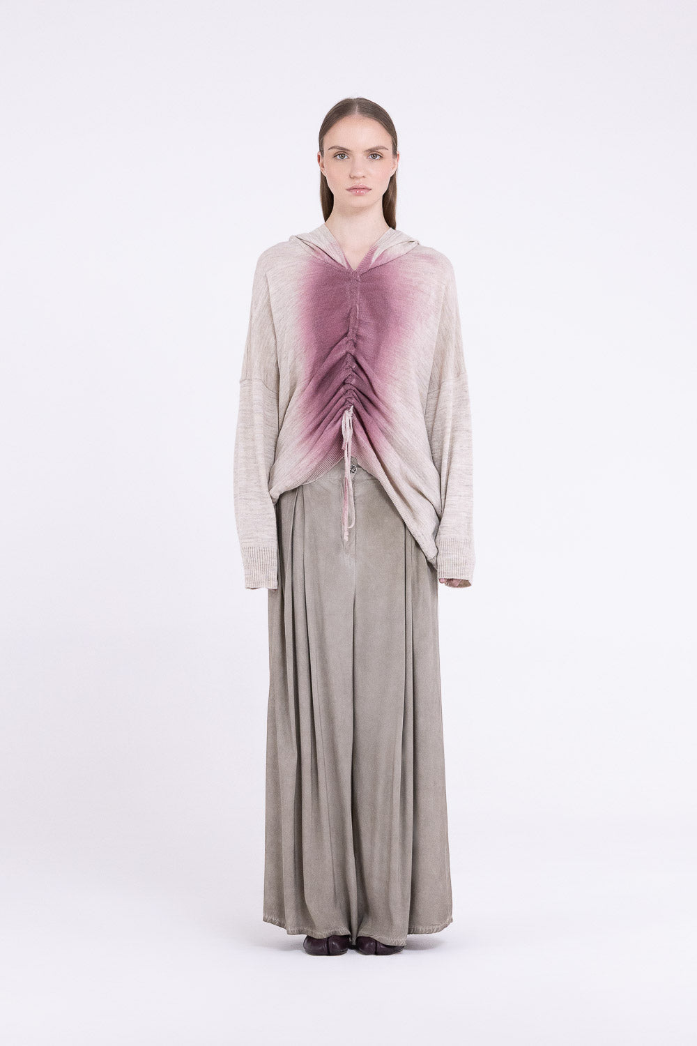 Sanctamuerte S396 Maxi Maglia con cappuccio