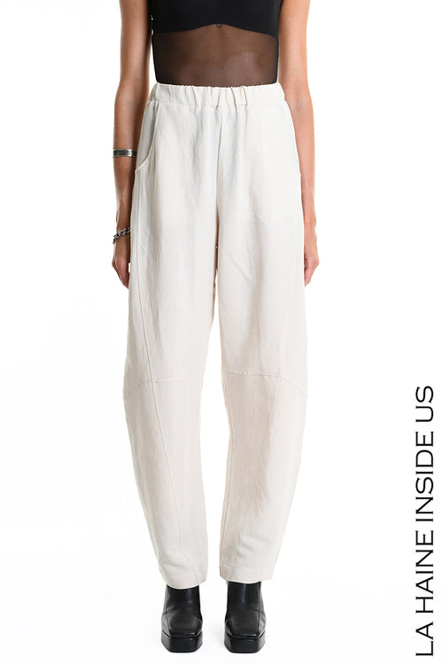 LH W5318 TROUSER Balloon Linen Viscose Sand