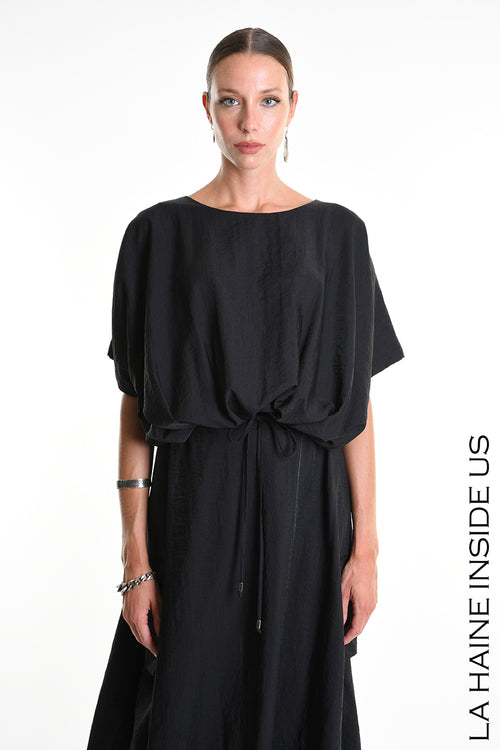 LH W5306 T-SHIRT Crop Nylon Black