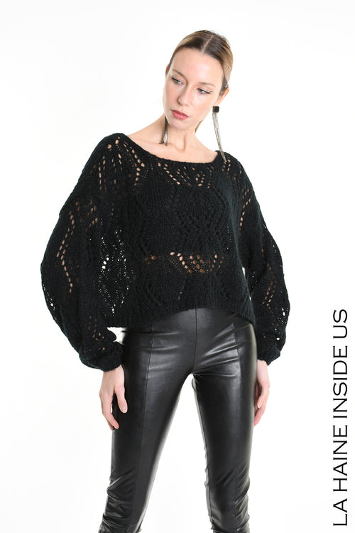 Lh W5130 MAGLIA Over Asimmetrica in Mohair Finezza 3 (diversi colori)