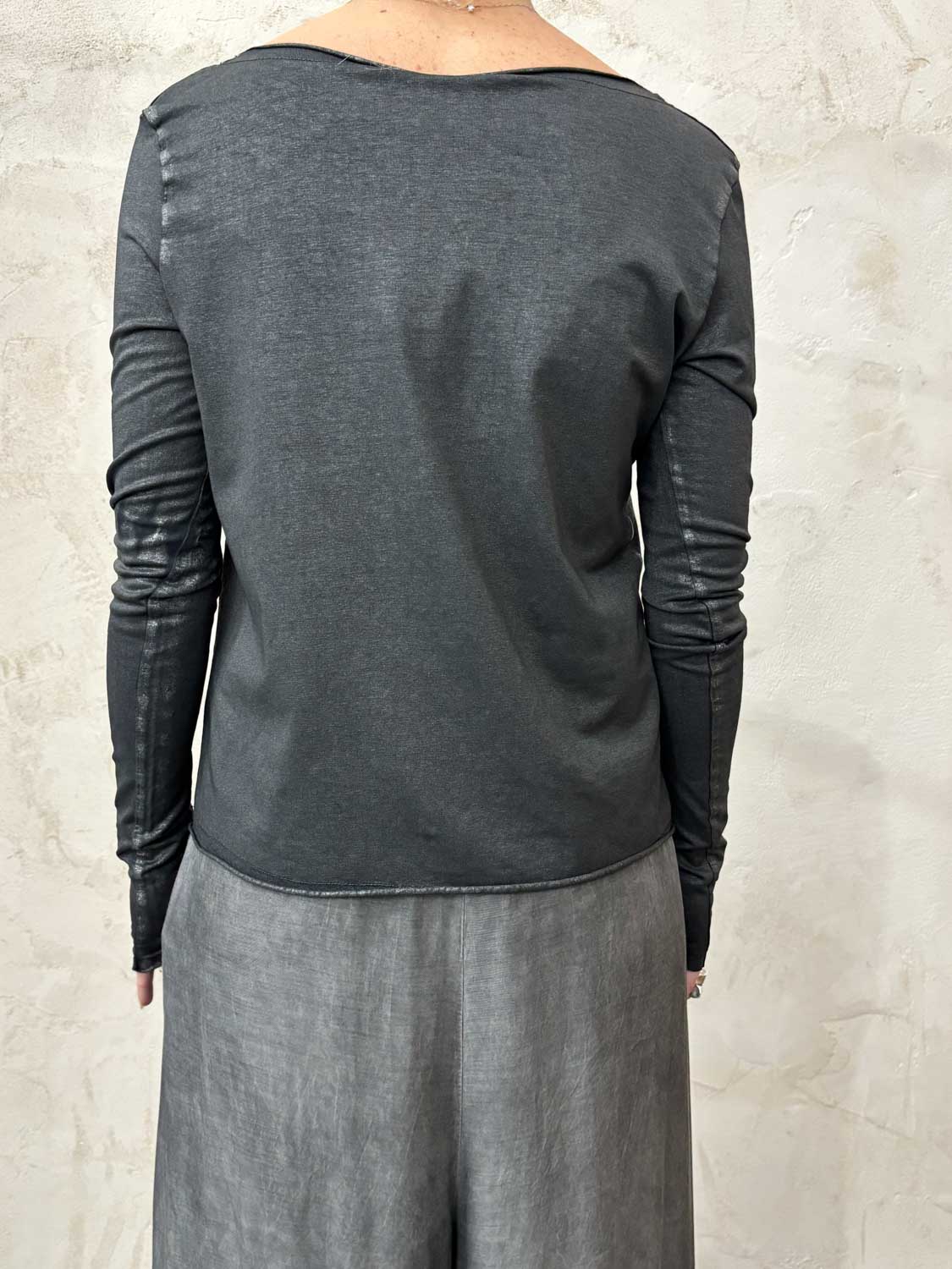 Sanctamuerte S237 T-shirt manica lunga colore LAMINATED BLACK