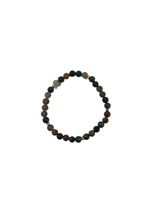 Vestopazzo Multicolored Agate elastic men's bracelet