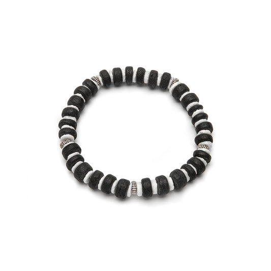 Vestopazzo lom1034 bracciale elastico uomo conchiglia/cocco