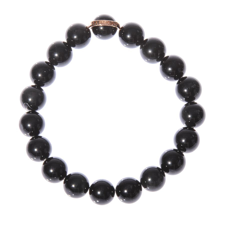 Bracciale In Pietre Naturali Con Gufo D'Argento – Perline 8mm Agata Nera E Turchese, Guarigione, Regalo Donna