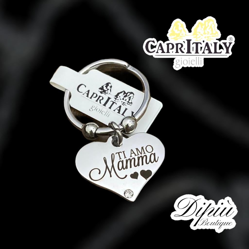 CaprItaly Rigid adjustable ring with pendant